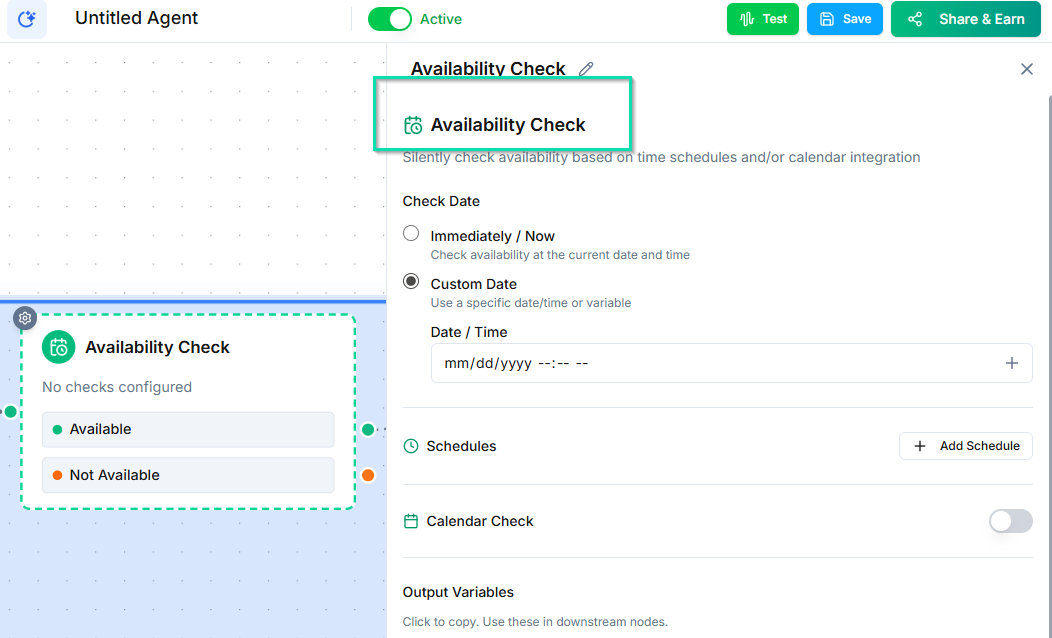 Availability Check Node
